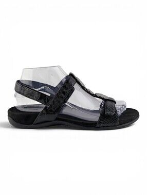 Vionic Women's Farra Lizard Orthotic Backstrap Sandals Black 7